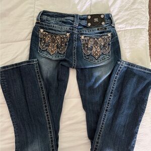 Embellished Dark Wash Women’s Jeans -Miss me jeans